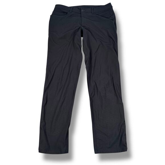 Lululemon ABC Classic Pants Men’s 34 Black Pockets Flat Front Straight Leg Golf - Picture 1 of 11